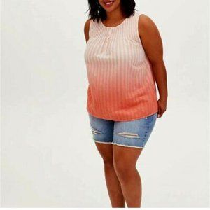 Torrid ombre sleeveless melon top women's size 1.